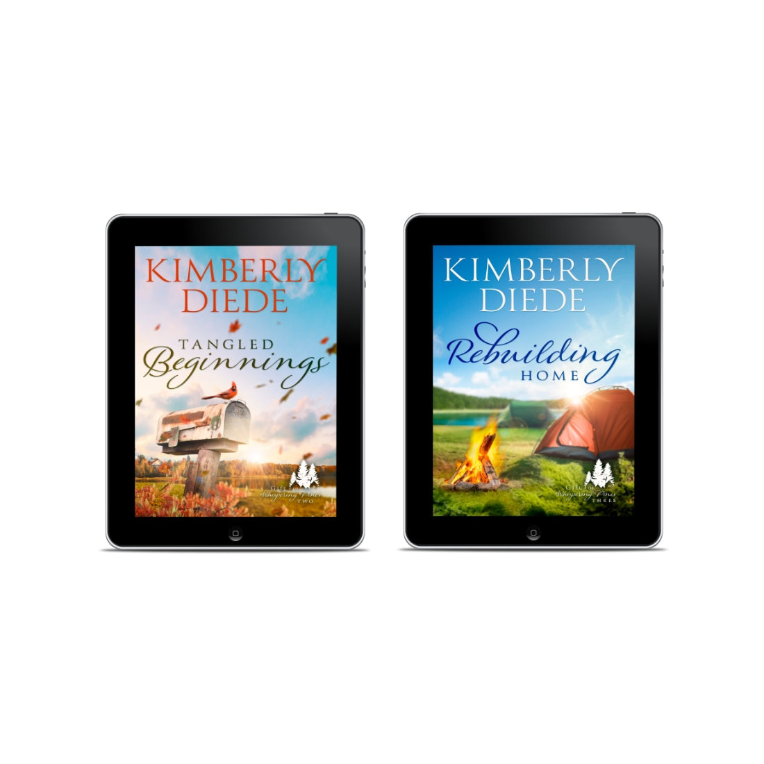 Covers for Books 2 and 3 in the Gift of Whispering Pines women's fiction series by Kimberly Diede.