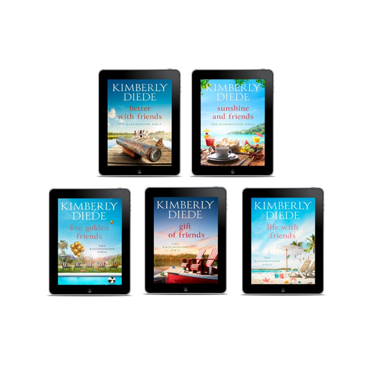 Covers of five novels in the complete The Kaleidoscope Girls women's friendship series by Kimberly Diede.